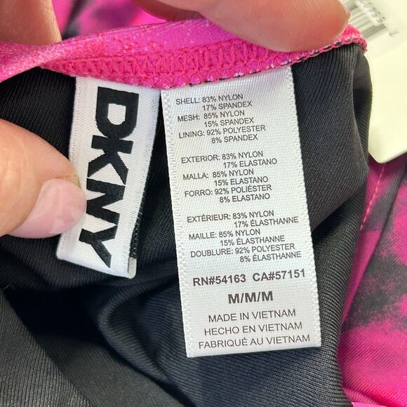 DKNY Tie-Back Halter Style One-Piece Swimsuit Abstract Mirage Women's Medium NWT - Picture 3 of 12